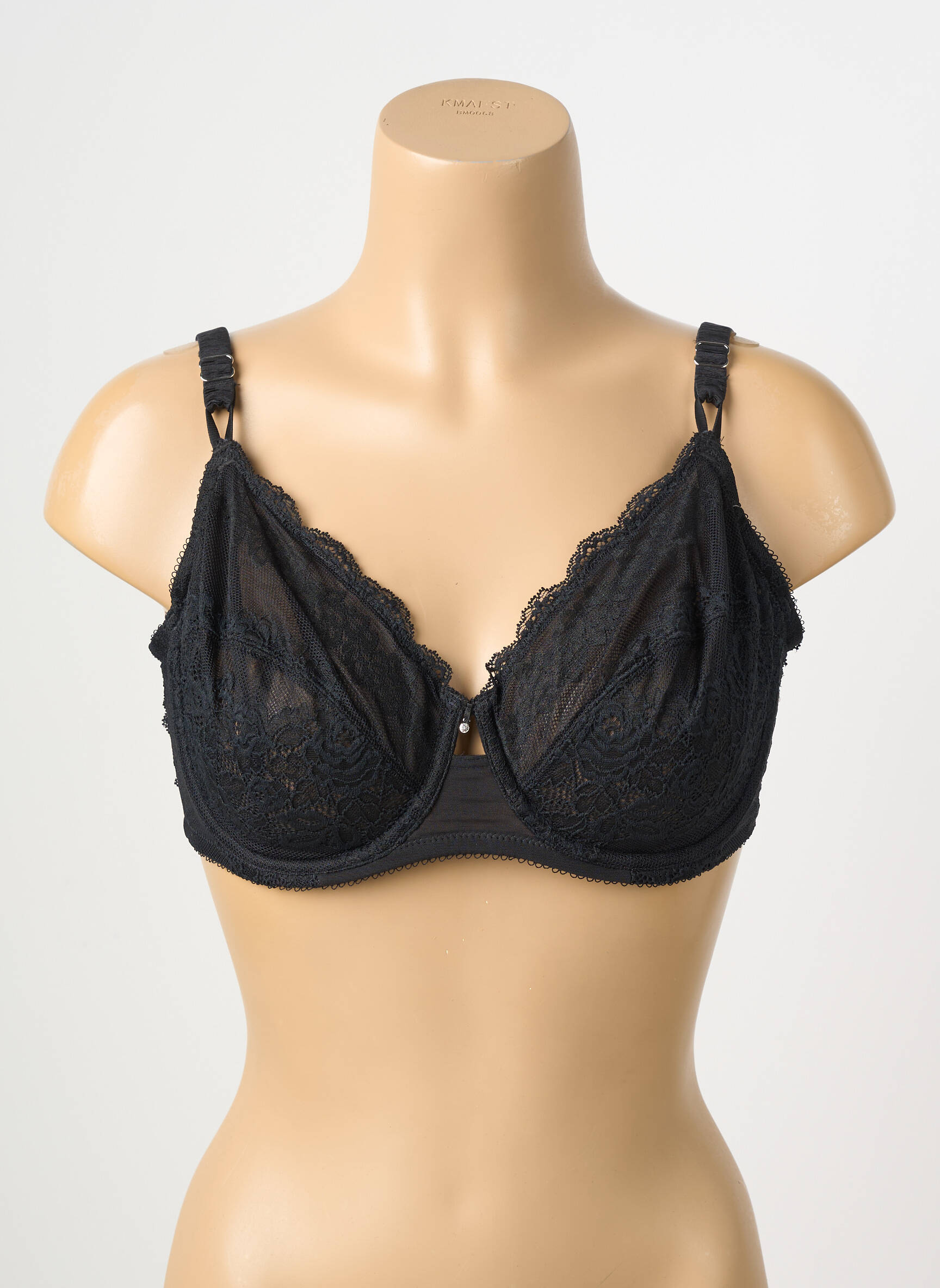 Soutien-gorge tissage dentelle haut soutien-gorge emboitant noir WACOAL femme