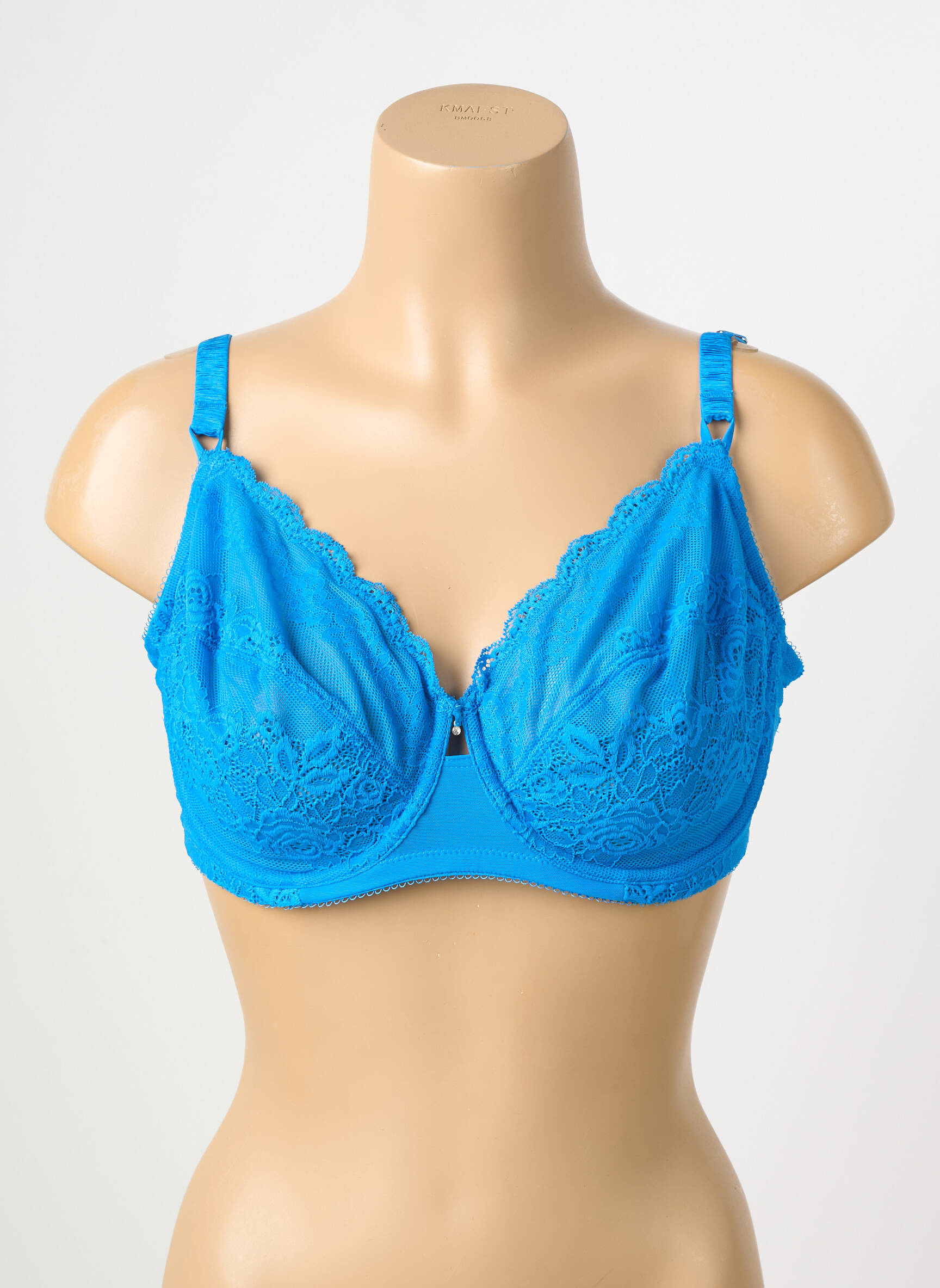 Soutien-gorge tissage dentelle haut soutien-gorge emboitant bleu WACOAL femme