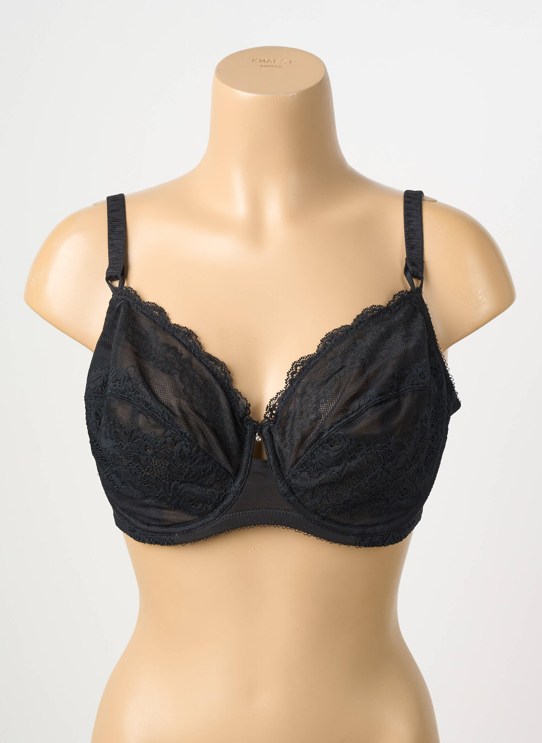 Soutien-gorge tissage dentelle haut soutien-gorge emboitant noir WACOAL femme