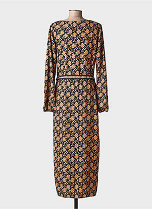Robe longue manches longues manches longues noir GEISHA femme