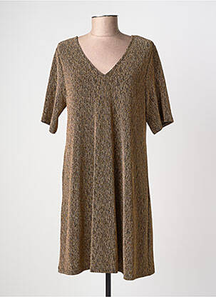 Robe mi-longue manches courtes manches courtes or MOLLY BRACKEN femme