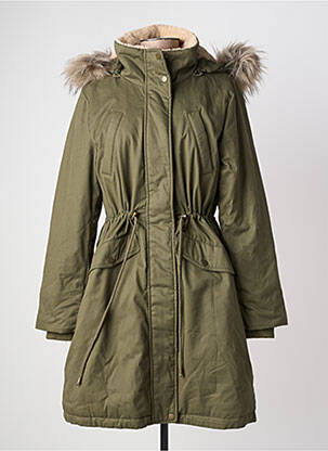 Parka finition intérieure doublure polaire a capuche vert CREAM femme
