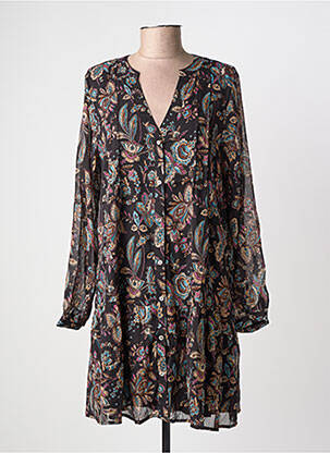 Robe courte manches longues manches longues noir MOLLY BRACKEN femme