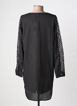 Robe courte coupe fluide manches longues noir FRANSA femme