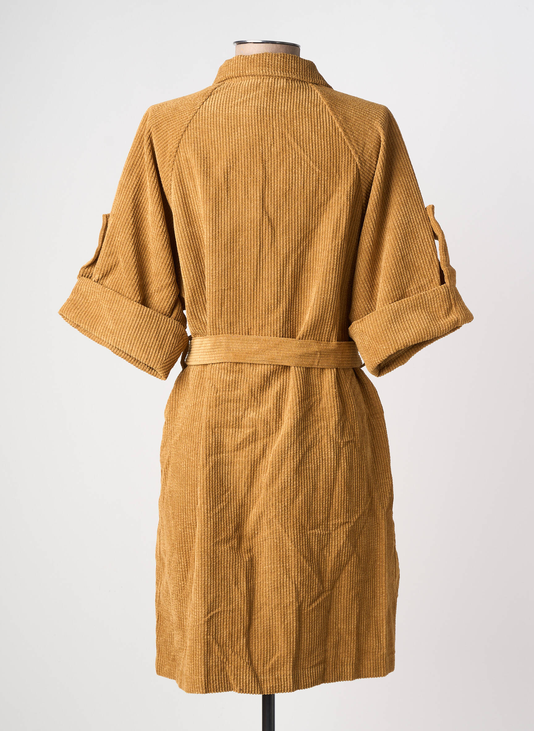 Robe mi-longue manches courtes manches courtes marron MOLLY BRACKEN femme