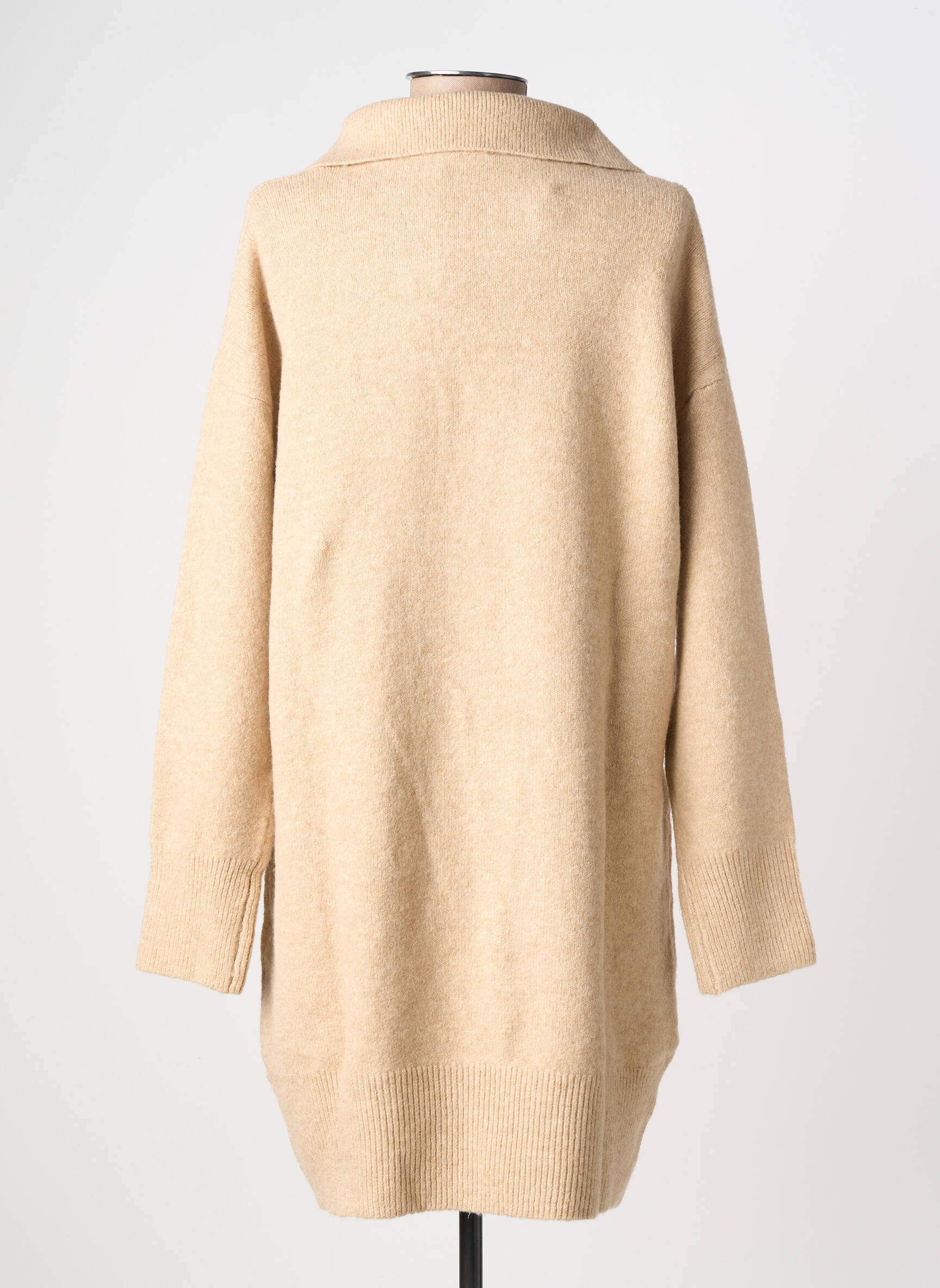 Robe pull coupe droite manches longues beige LPB LES PETITES BOMBES  femme