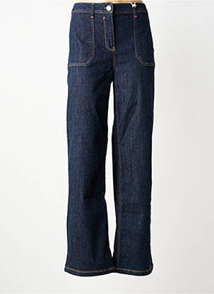 Jeans coupe large stretch taille haute bleu CECIL femme