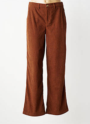 Pantalon droit stretch taille haute marron CREAM femme
