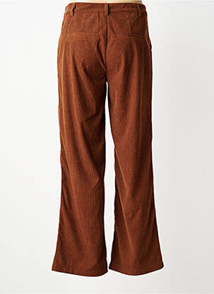 Pantalon droit stretch taille haute marron CREAM femme