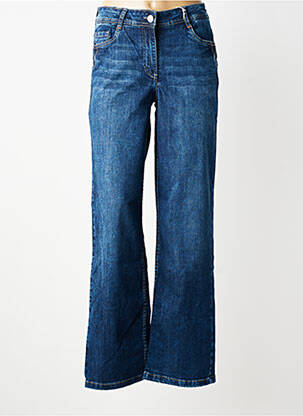 Jeans coupe large stretch taille haute bleu CECIL femme