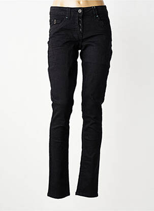 Jeans coupe slim taille basse taille basse noir CECIL femme