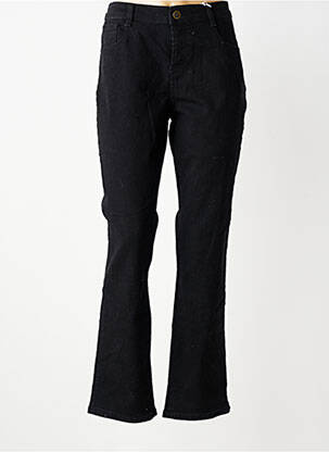 Jeans coupe droite broderie rivets taille haute noir LPB LES PETITES BOMBES  femme