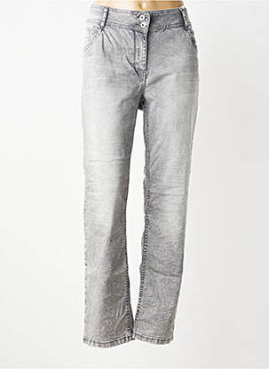 Jeans coupe droite stretch taille normale gris CECIL femme