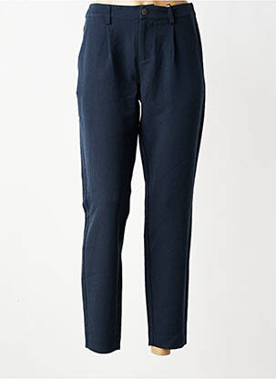 Pantalon 7/8 taille à pinces taille normale bleu CREAM femme