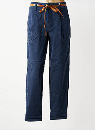 Pantalon chino stretch taille haute bleu CREAM femme