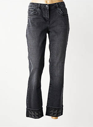 Jeans coupe droite stretch taille normale noir CECIL femme