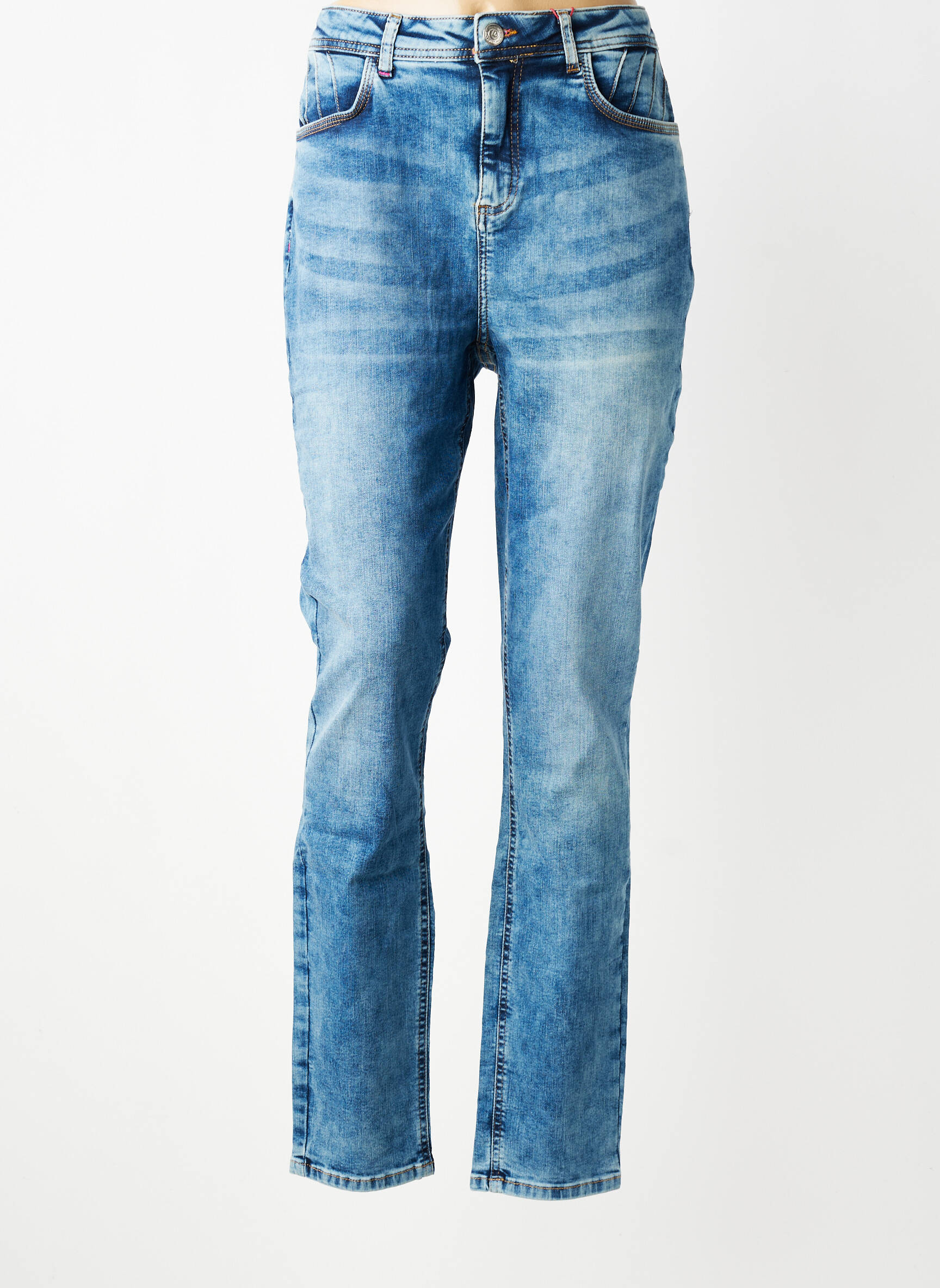 Jeans coupe slim taille haute taille haute bleu STREET ONE femme