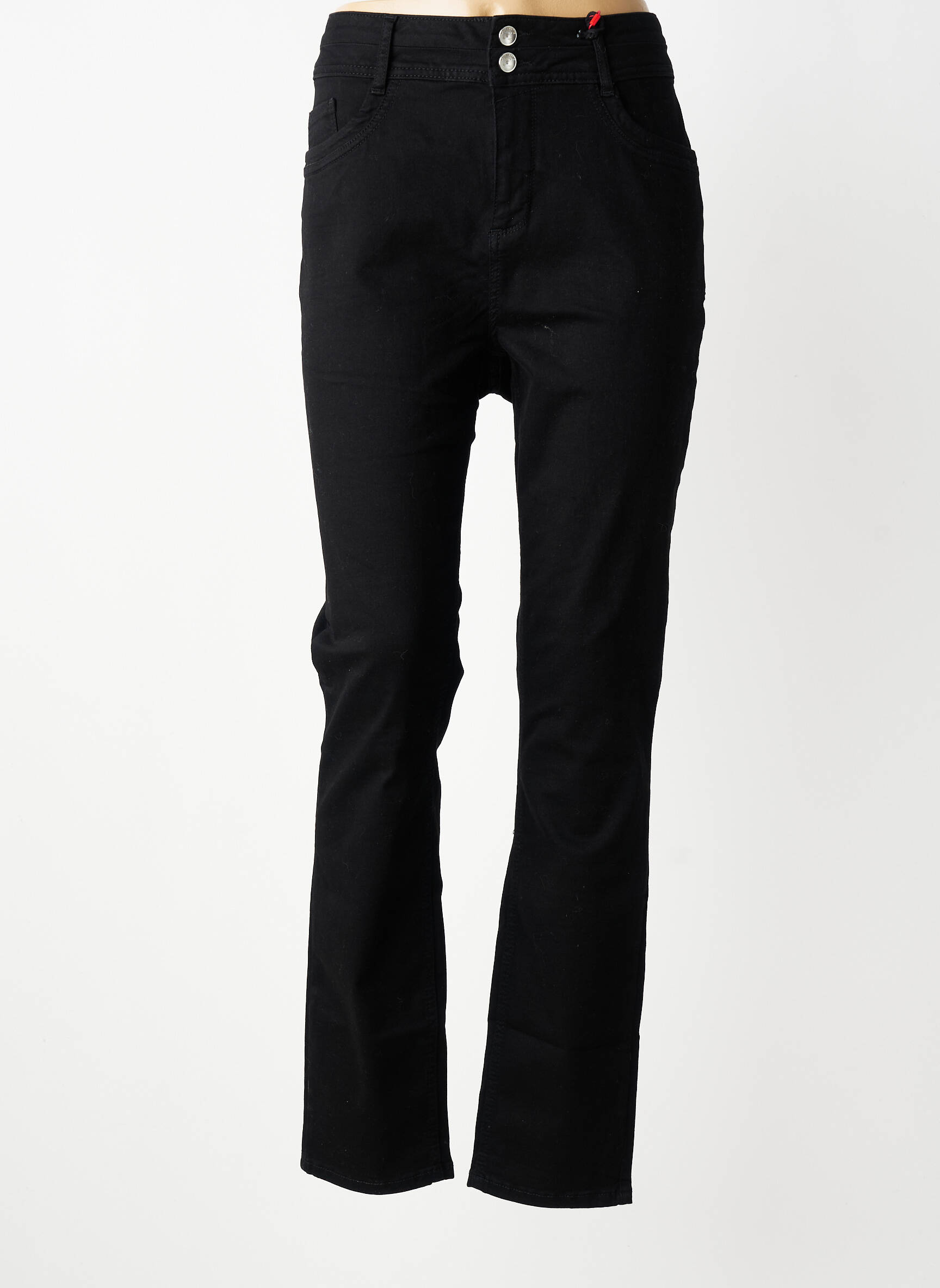 Jeans coupe slim taille haute taille haute noir STREET ONE femme