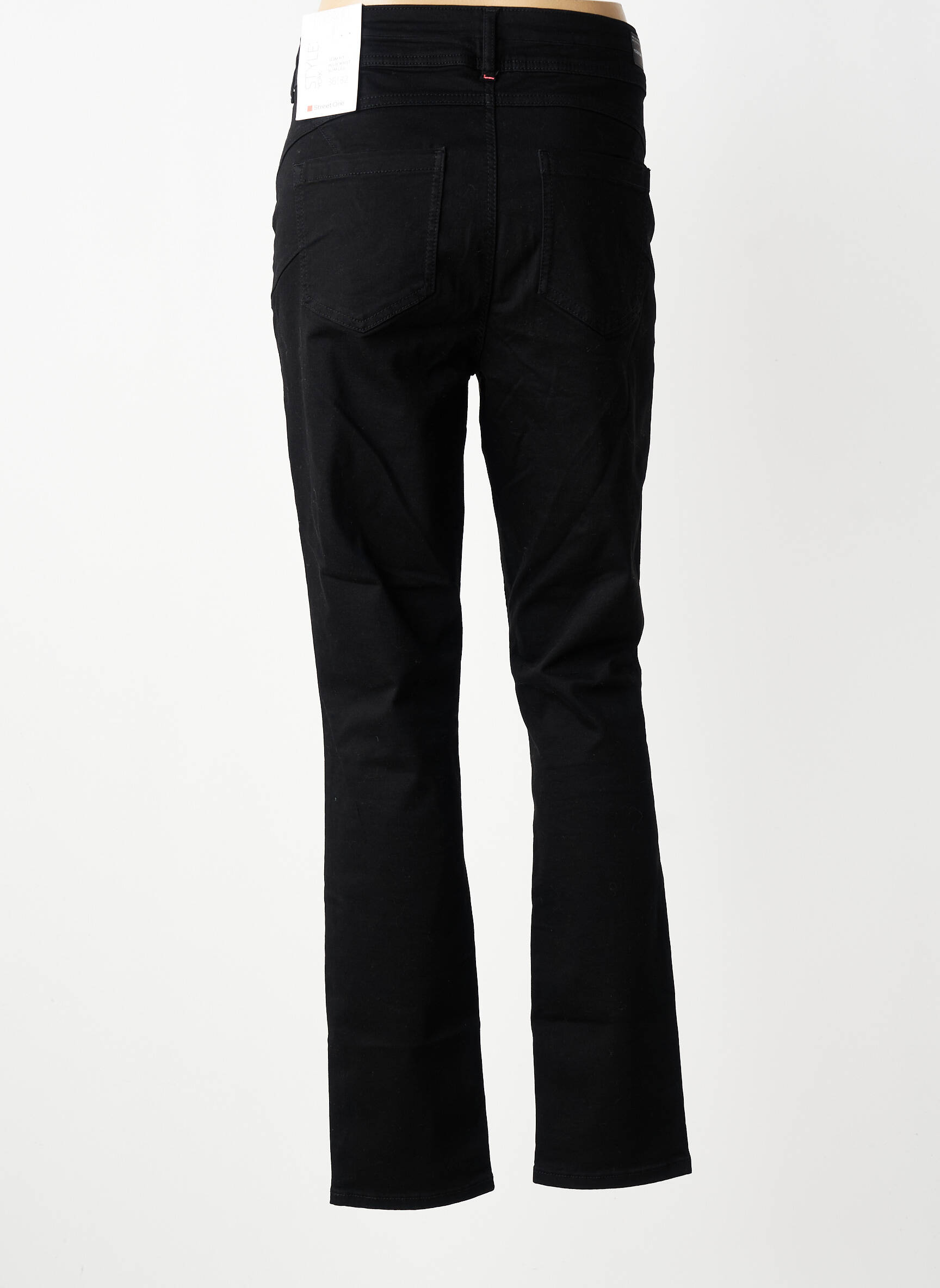 Jeans coupe slim taille haute taille haute noir STREET ONE femme