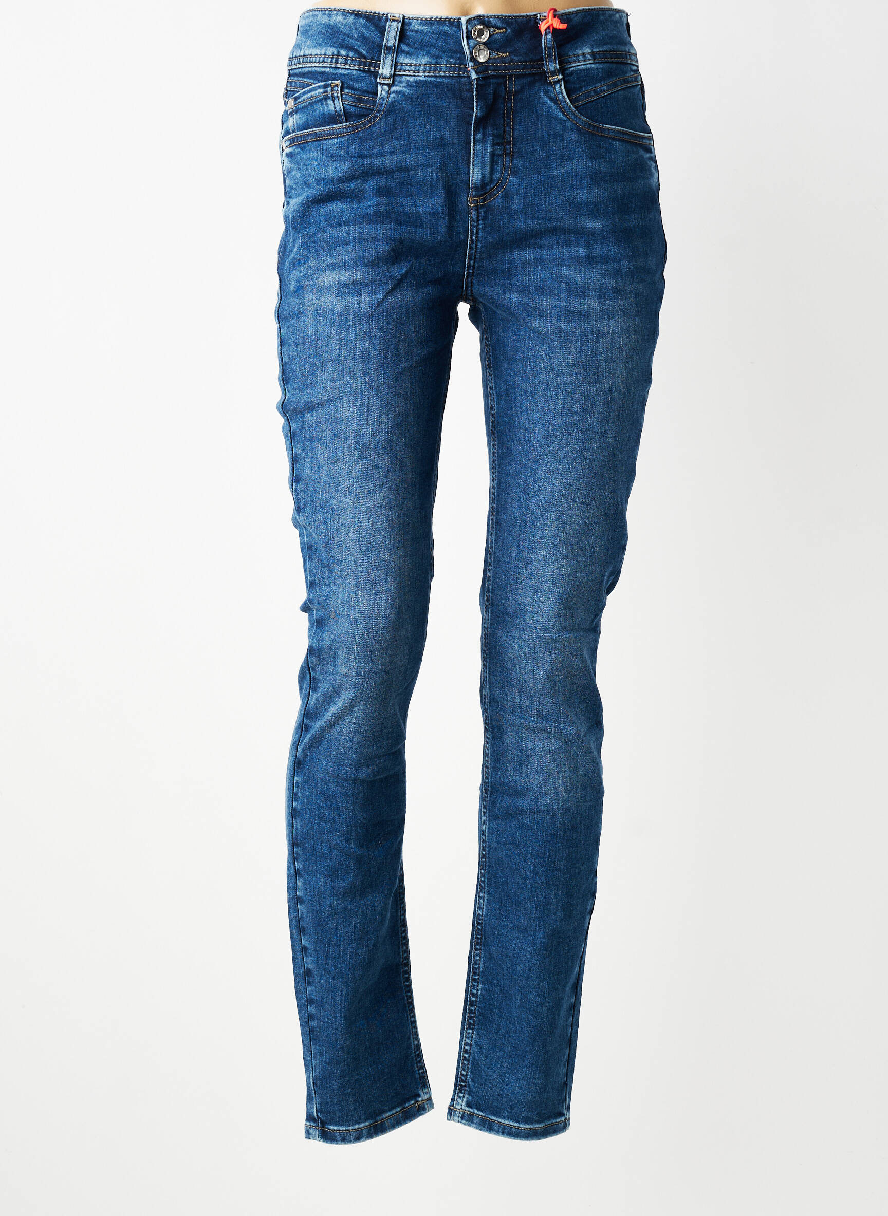 Jeans coupe slim taille haute taille haute bleu STREET ONE femme