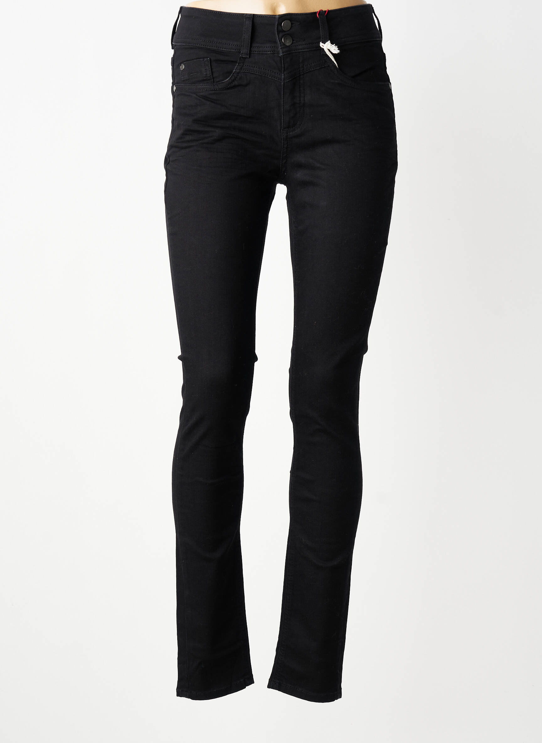 Jeans coupe slim taille haute taille haute noir STREET ONE femme