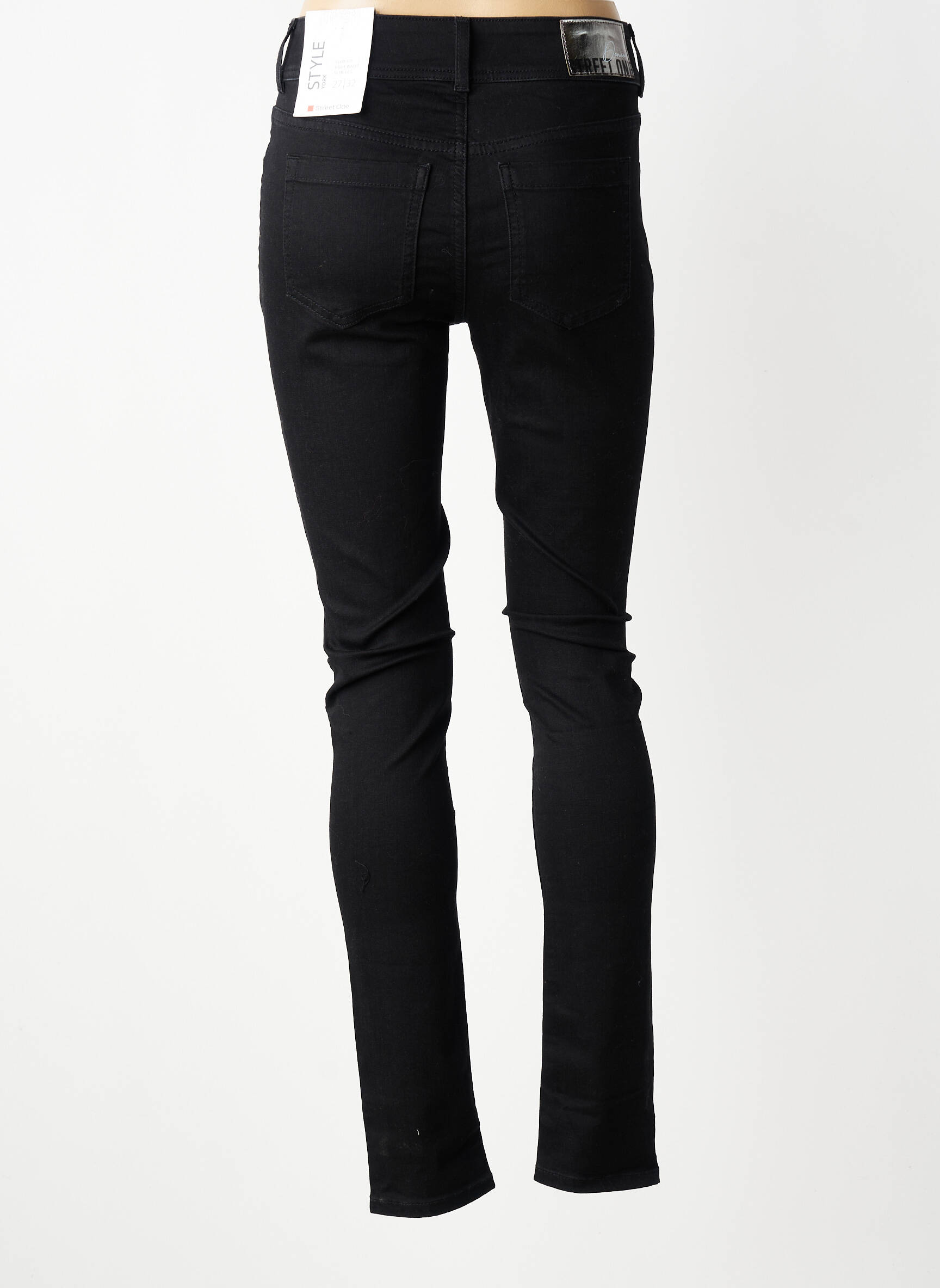 Jeans coupe slim taille haute taille haute noir STREET ONE femme