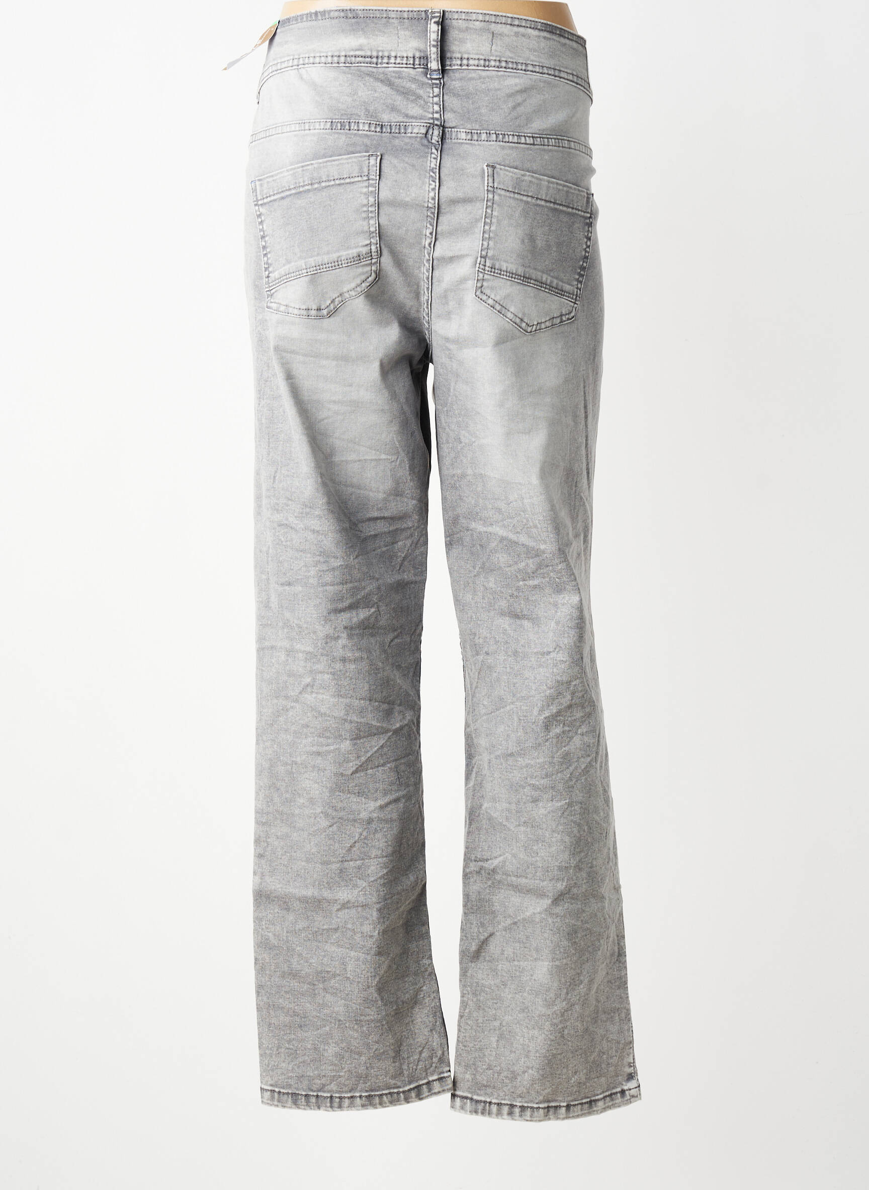 Jeans coupe droite stretch taille normale gris CECIL femme