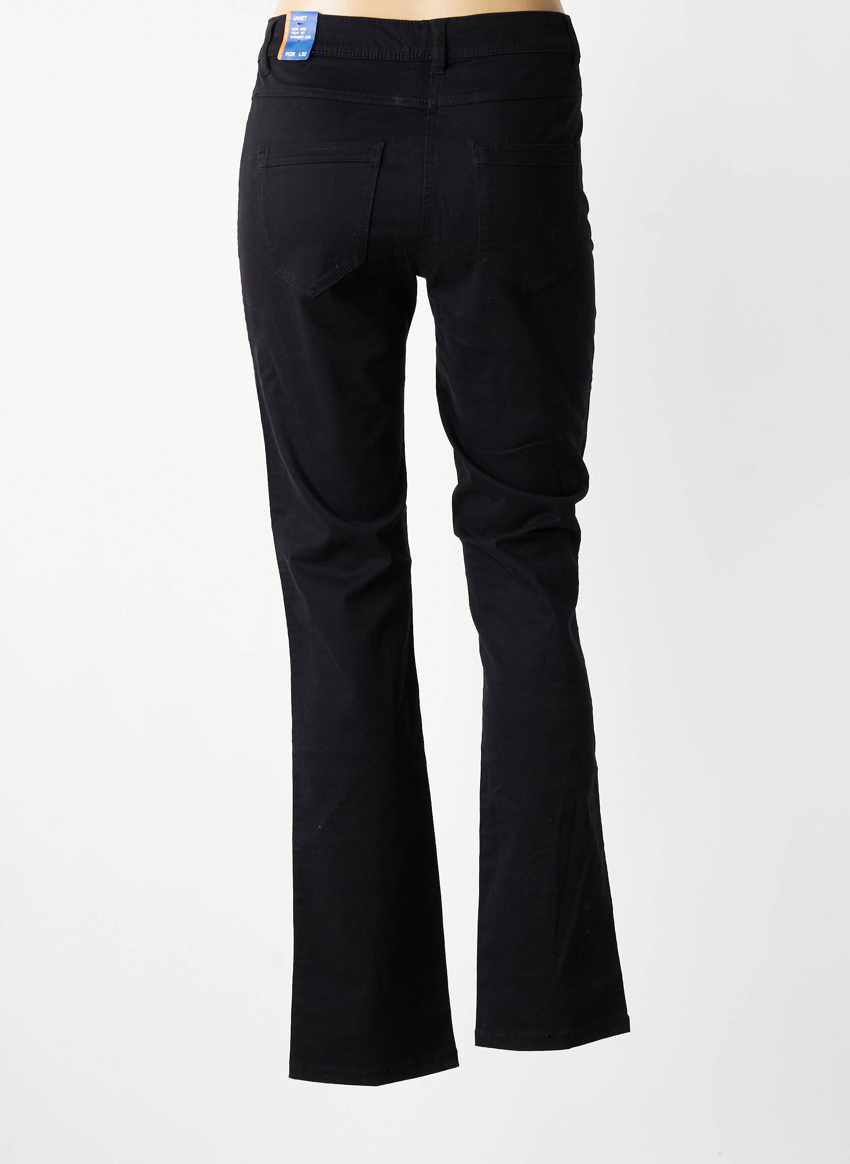 Jeans coupe droite stretch taille normale noir CECIL femme