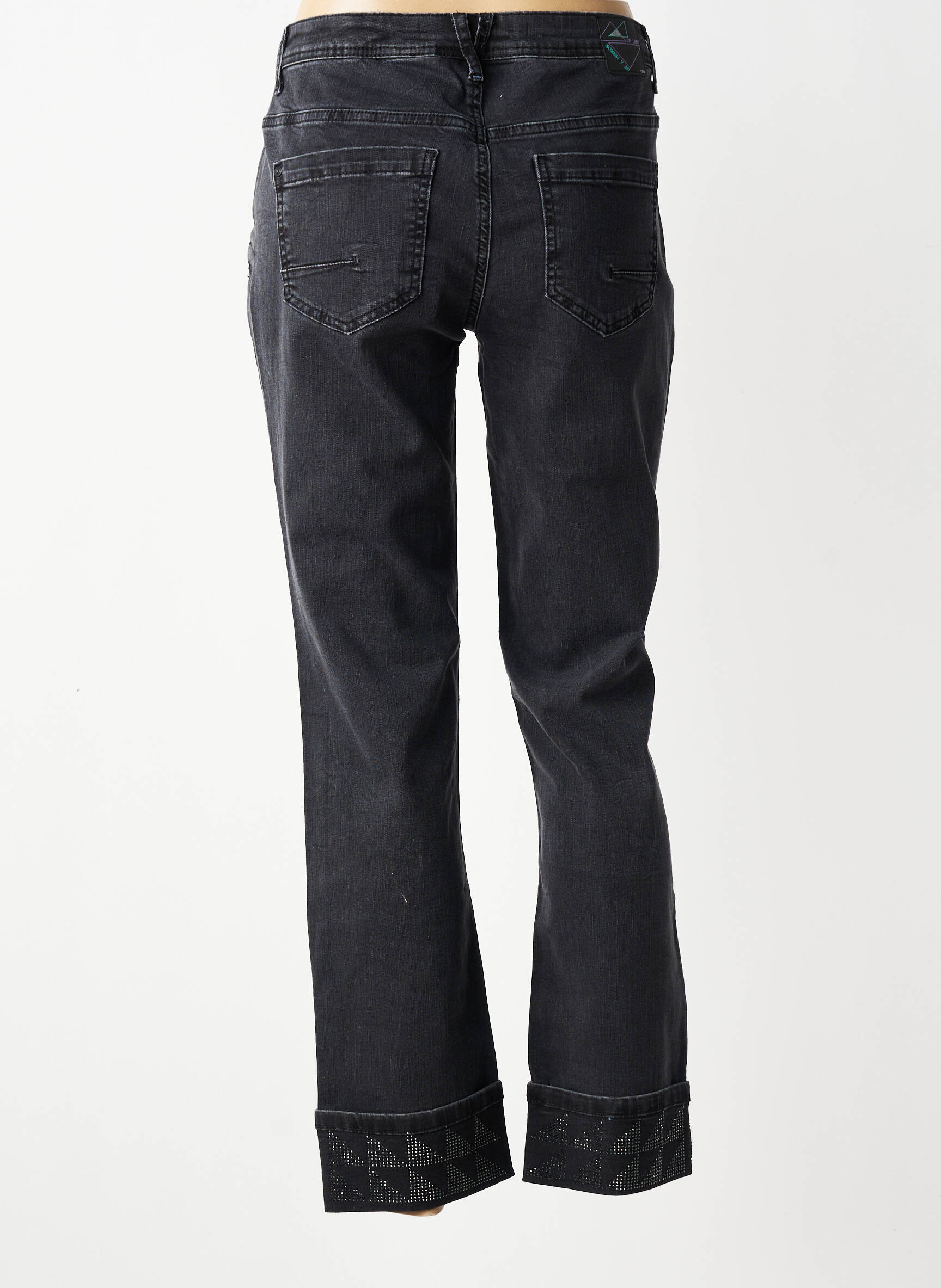 Jeans coupe droite stretch taille normale noir CECIL femme