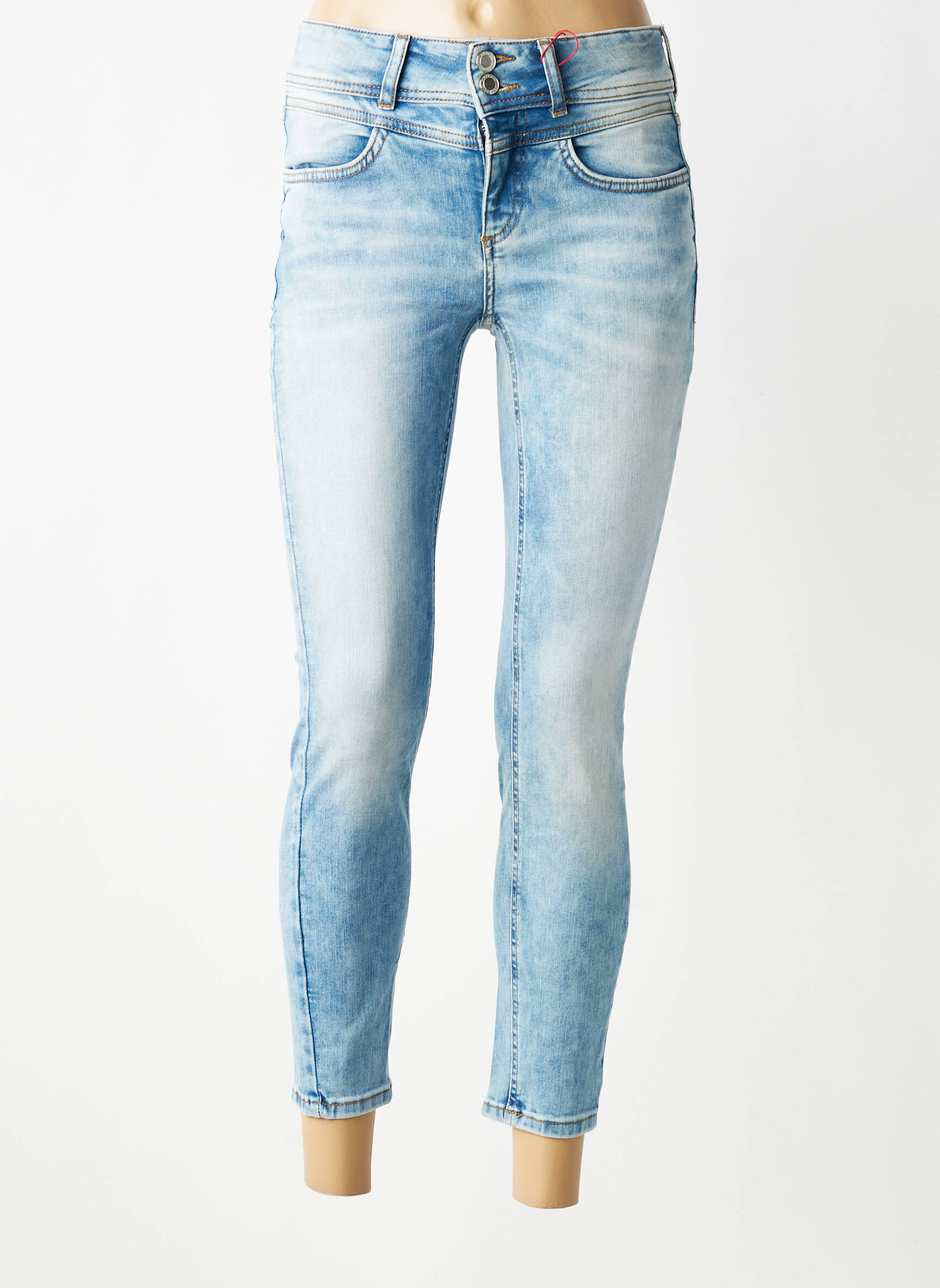 Jeans coupe slim taille haute taille haute bleu STREET ONE femme