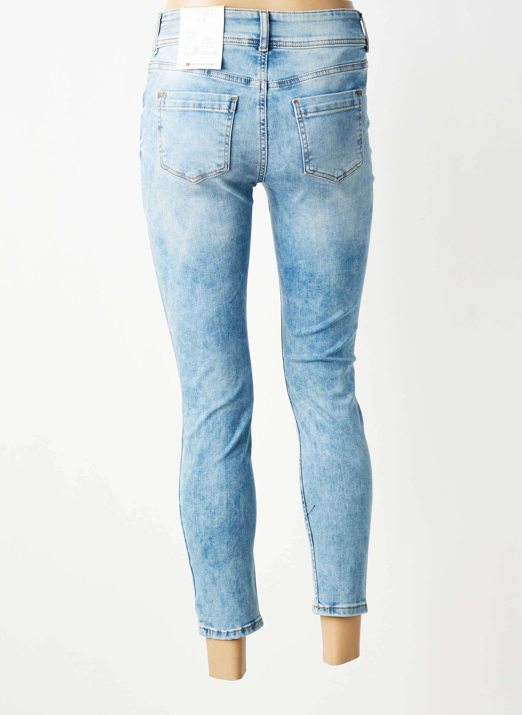 Jeans coupe slim taille haute taille haute bleu STREET ONE femme