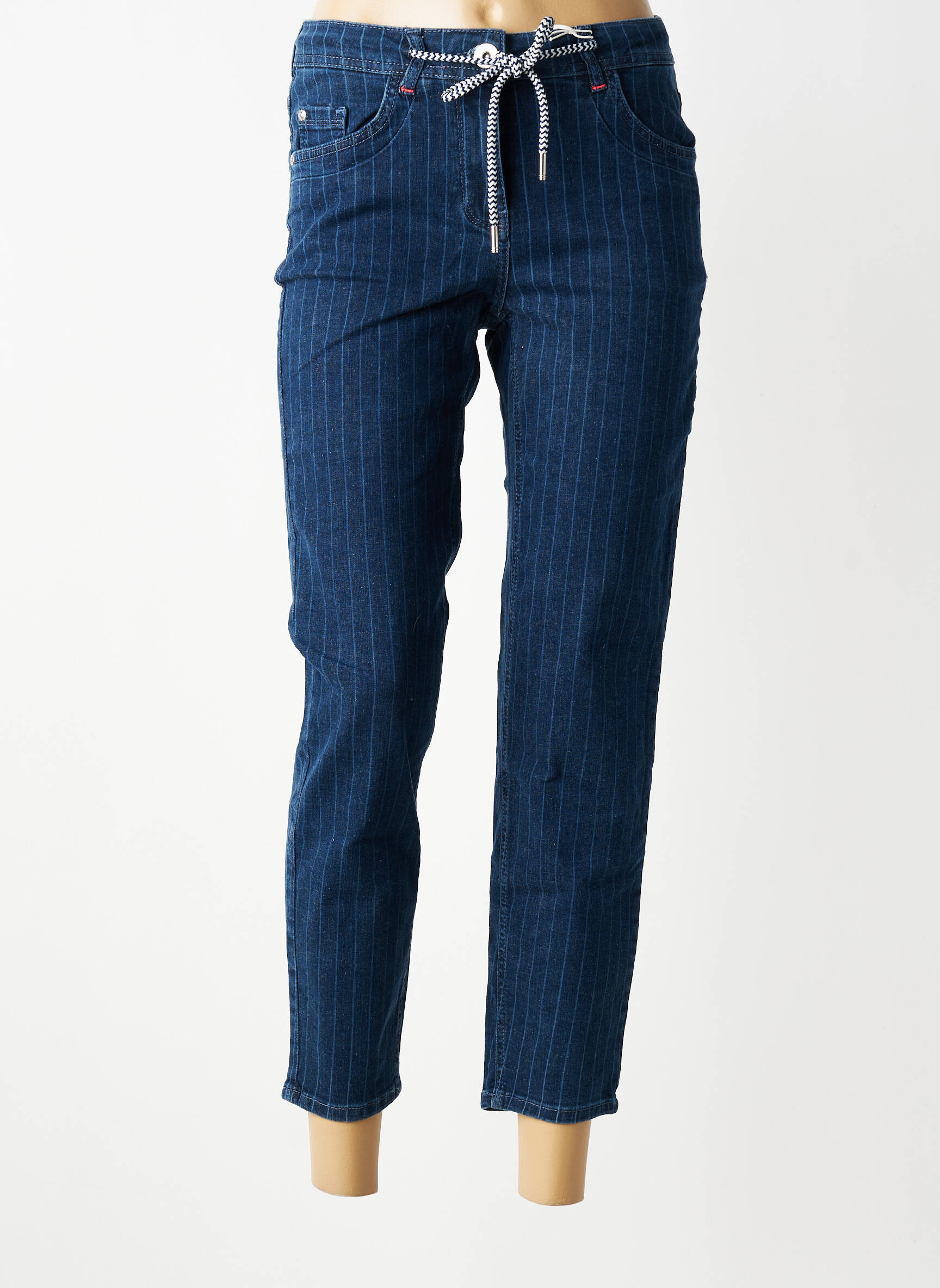 Jeans coupe slim stretch taille normale bleu CECIL femme