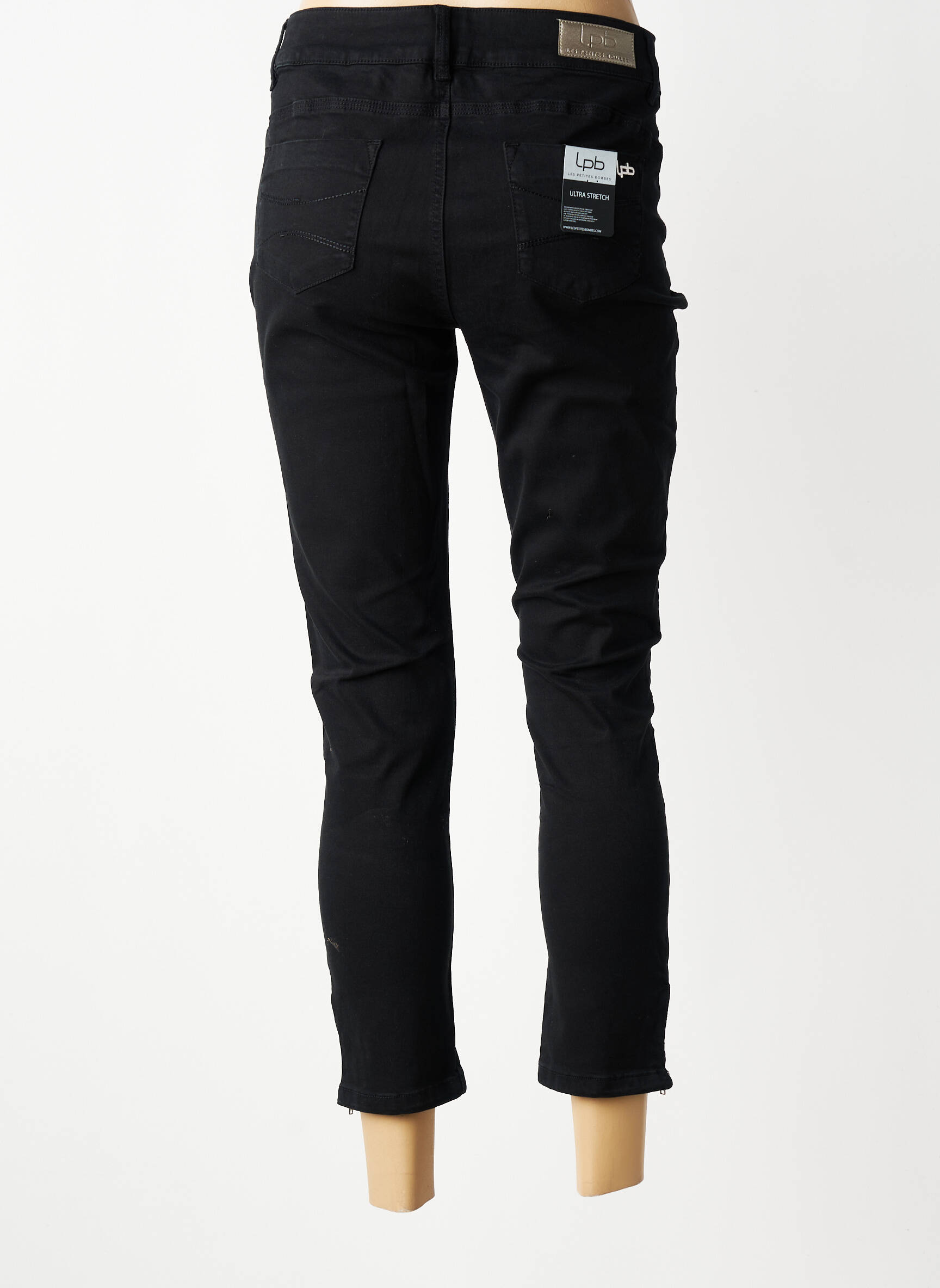 Jeans coupe slim stretch taille normale noir LPB LES PETITES BOMBES  femme