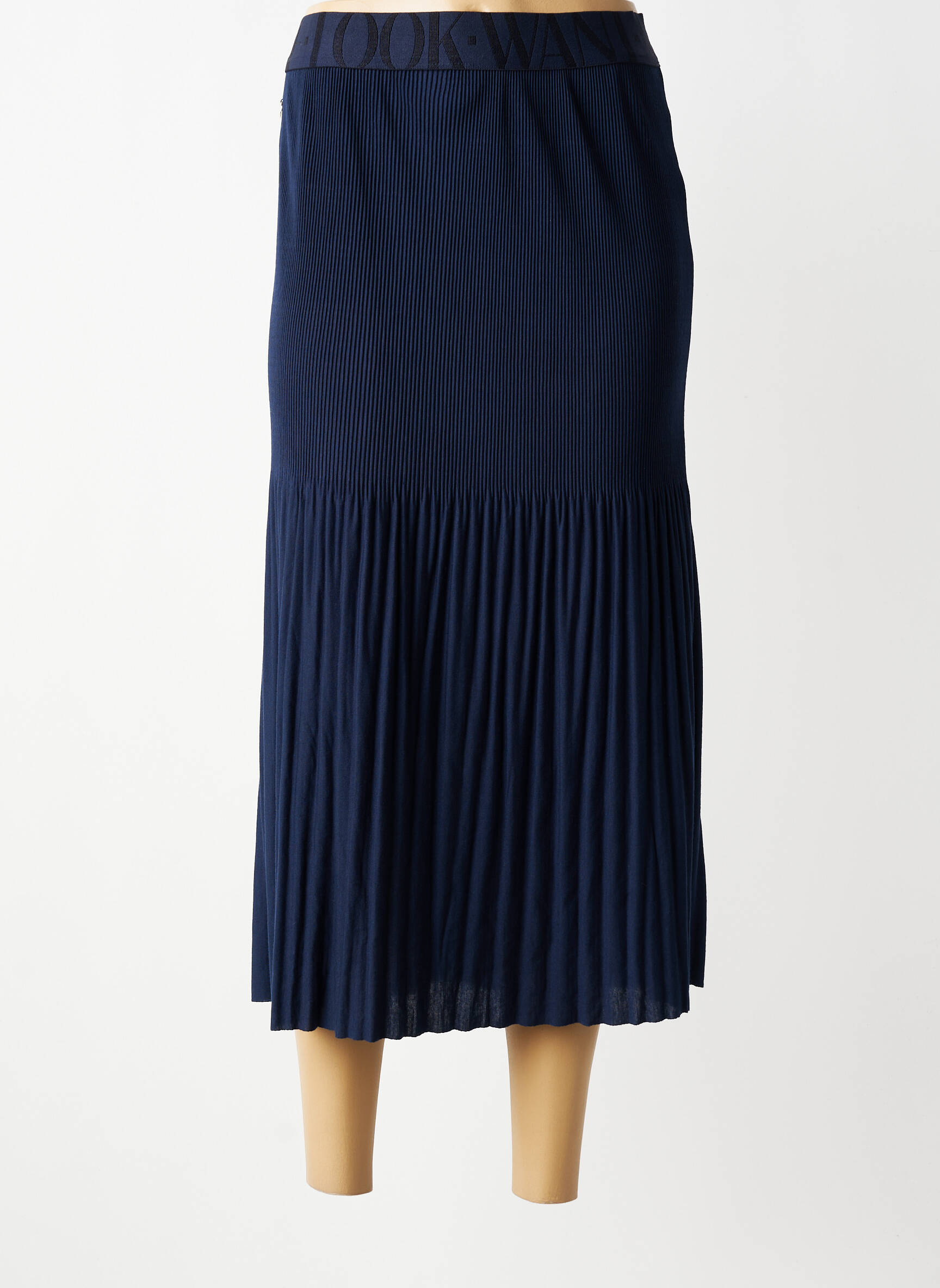 Jupe longue tissage plissé bleu STREET ONE femme