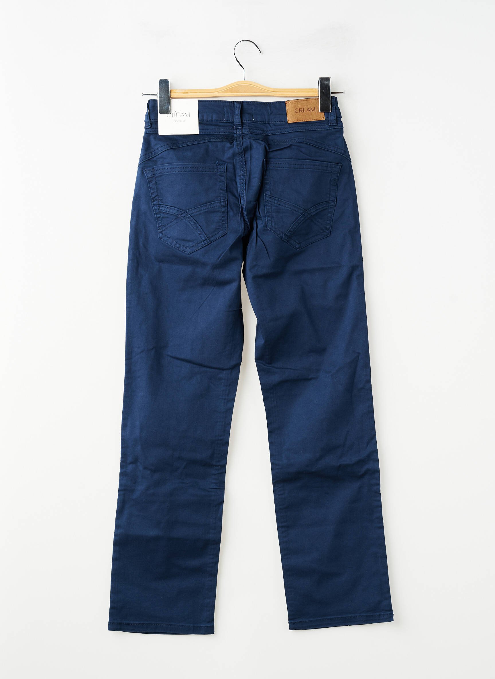 Jeans coupe droite stretch taille normale bleu CREAM femme