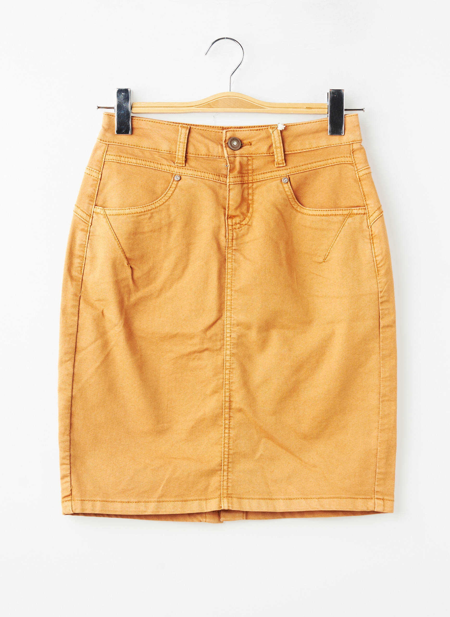 Jupe courte poches orange CREAM femme