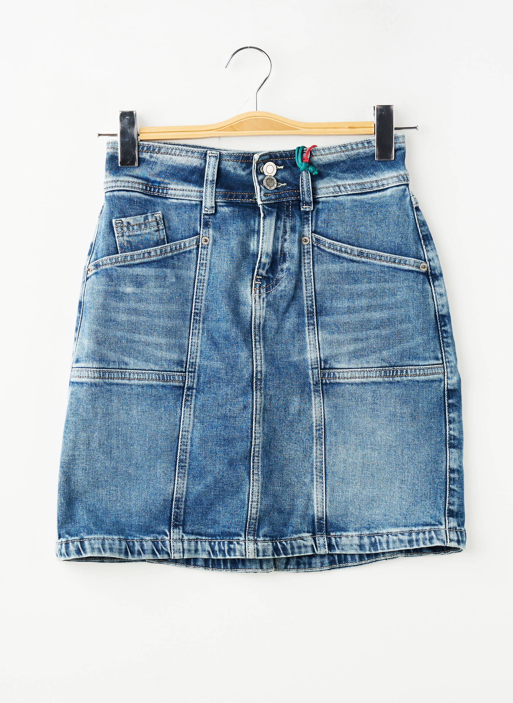 Jupe courte poches bleu STREET ONE femme