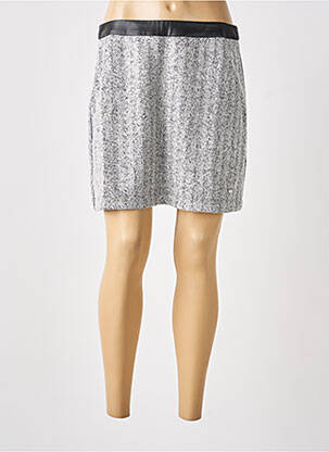 Jupe courte coupe droite gris LPB LES PETITES BOMBES  femme