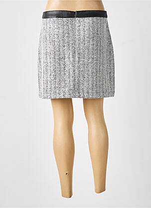 Jupe courte coupe droite gris LPB LES PETITES BOMBES  femme