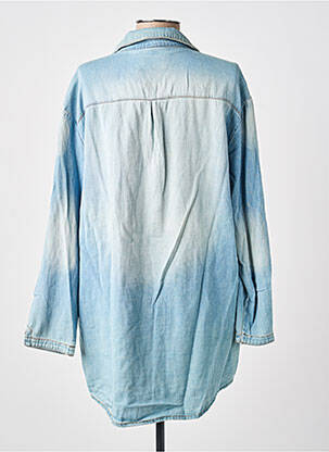 Chemisier coupe droite manches longues bleu CREAM femme