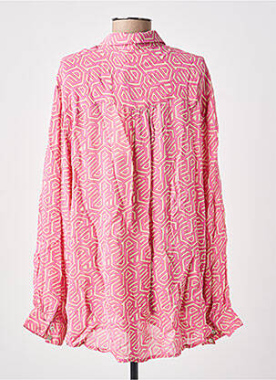 Chemisier tissage popeline manches longues rose CREAM femme