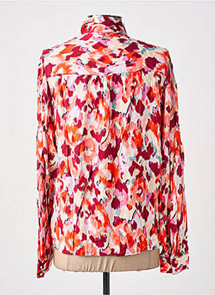Chemisier imprimé fleurs manches longues rouge GARCIA femme
