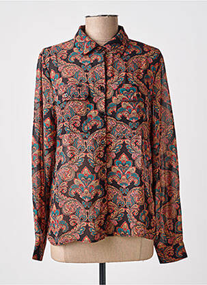 Chemisier imprimé fleurs manches longues noir MOLLY BRACKEN femme
