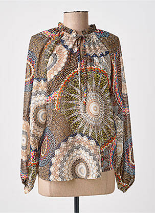 Top manches longues manches longues marron GEISHA femme