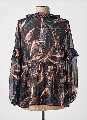 Blouse légère et transparente manches longues noir MOLLY BRACKEN femme