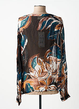 Blouse légère et transparente manches longues noir CREAM femme