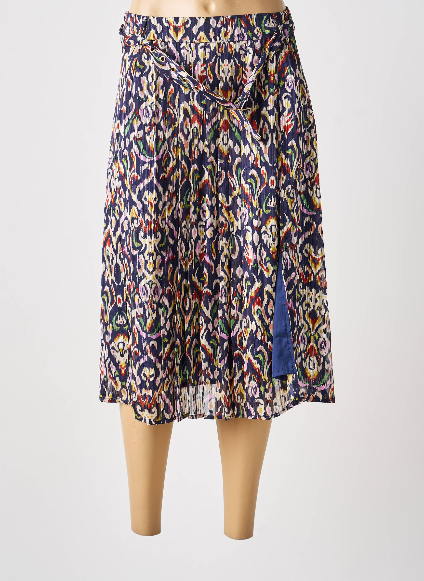 Jupe mi-longue taille normale bleu MOLLY BRACKEN femme