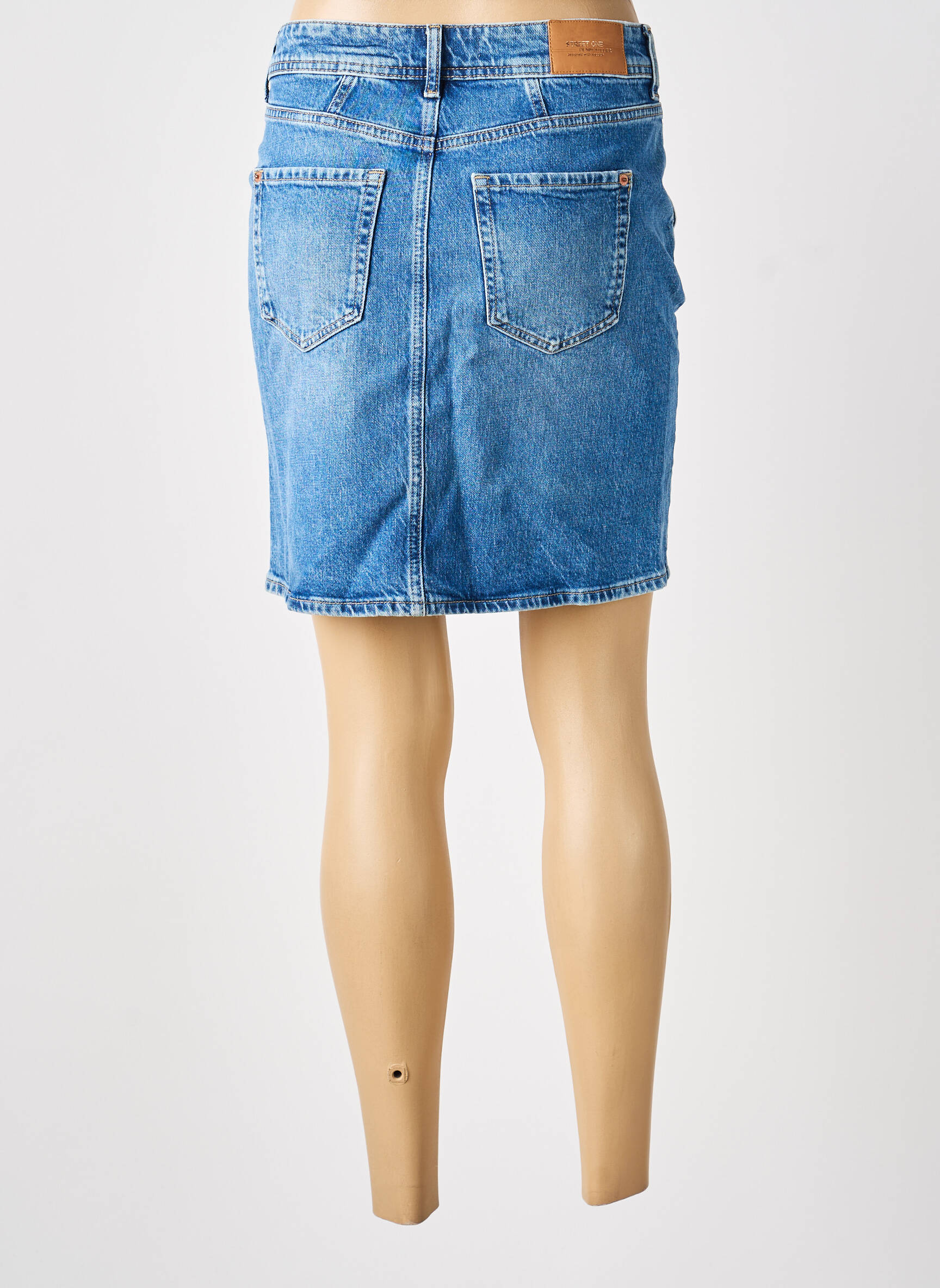 Jupe courte poches bleu STREET ONE femme