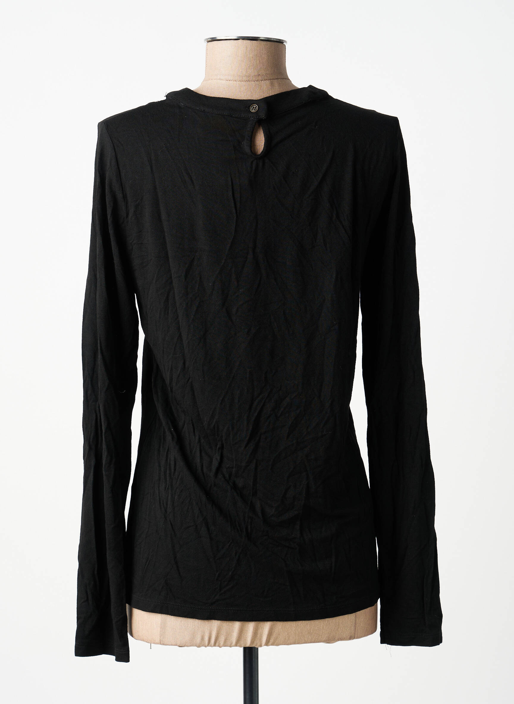 Top manches longues manches longues noir MAE MAHE femme