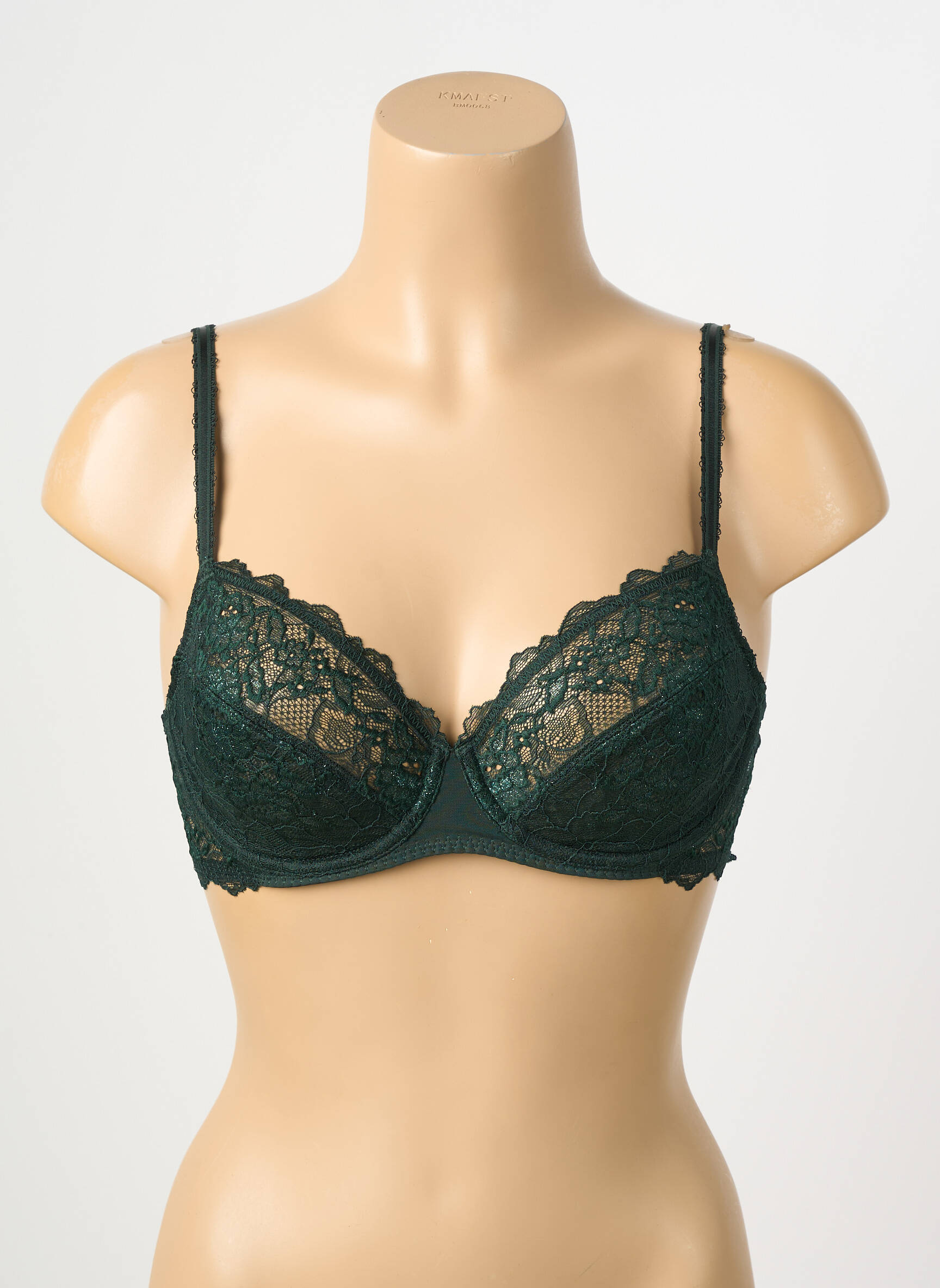 Soutien-gorge tissage dentelle haut soutien-gorge emboitant vert WACOAL femme